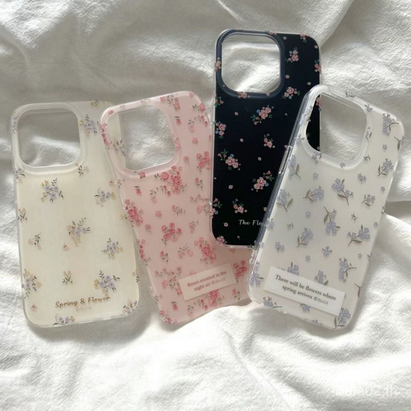 เคสป้องกันโทรศัพท์มือถือใส แบบนิ่ม ลายดอกไม้ สําหรับ iPhone 15 14 13 12Promax 7P 8P 11 x xr xsmax 0GD0