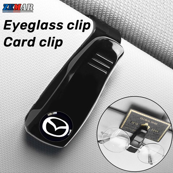 คลิปที่บังแดดรถยนต์ อเนกประสงค์ พร้อมโลโก้รถยนต์ สําหรับ Mazda 2 3 CX5 CX30 CX8 CX3 Mazda2 6 5 CX9 BT50