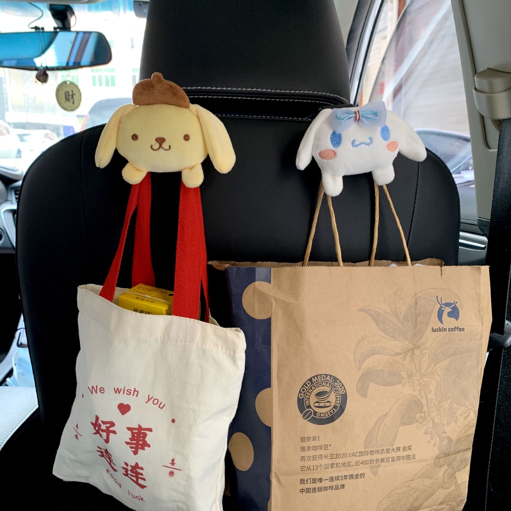 Sanrio ตะขอแขวนกระเป๋า อะไหล่ตกแต่งภายในรถยนต์ ลาย My Melody