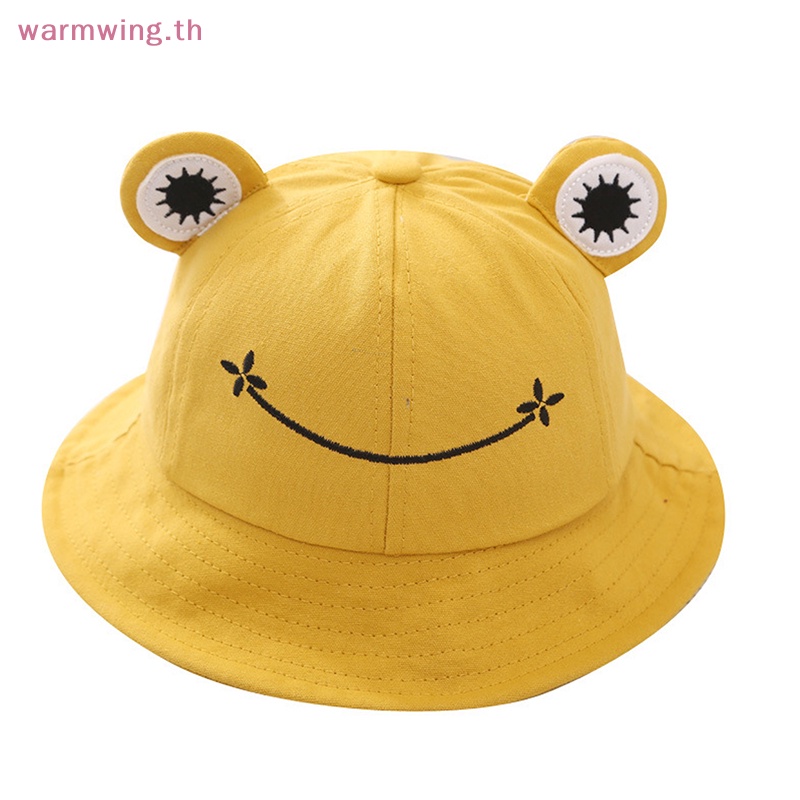 Warmwing หมวกบักเก็ต ทรงบักเก็ต ลายกบ สไตล์ชาวประมง แฟชั่นฤดูร้อน ฤดูใบไม้ร่วง สําหรับผู้หญิง TH