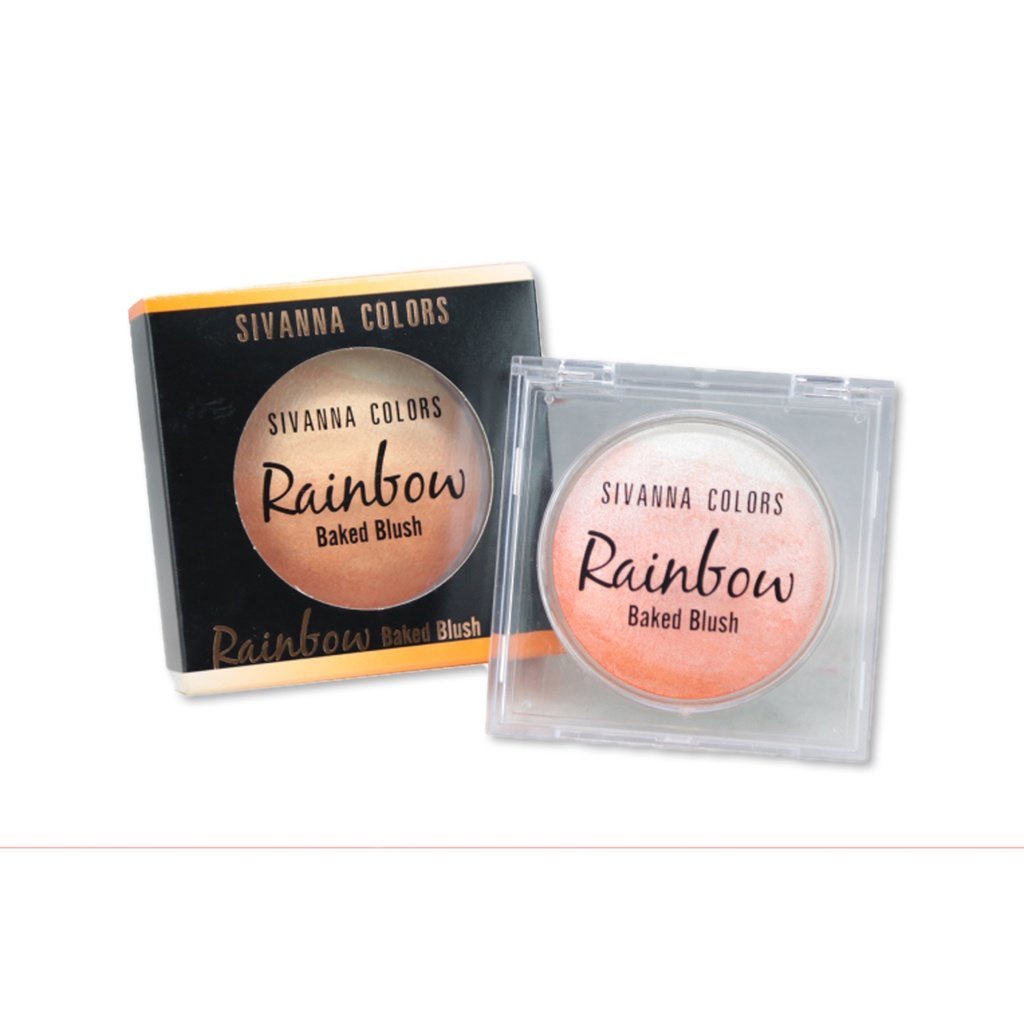 ♦️ของแท้·ส่งด่วน·ถูก♦️Sivanna Rainbow Baked Blush HF370 : ซิวานน่า บรัชออน เนื้อฝุ่น สายรุ้ง        