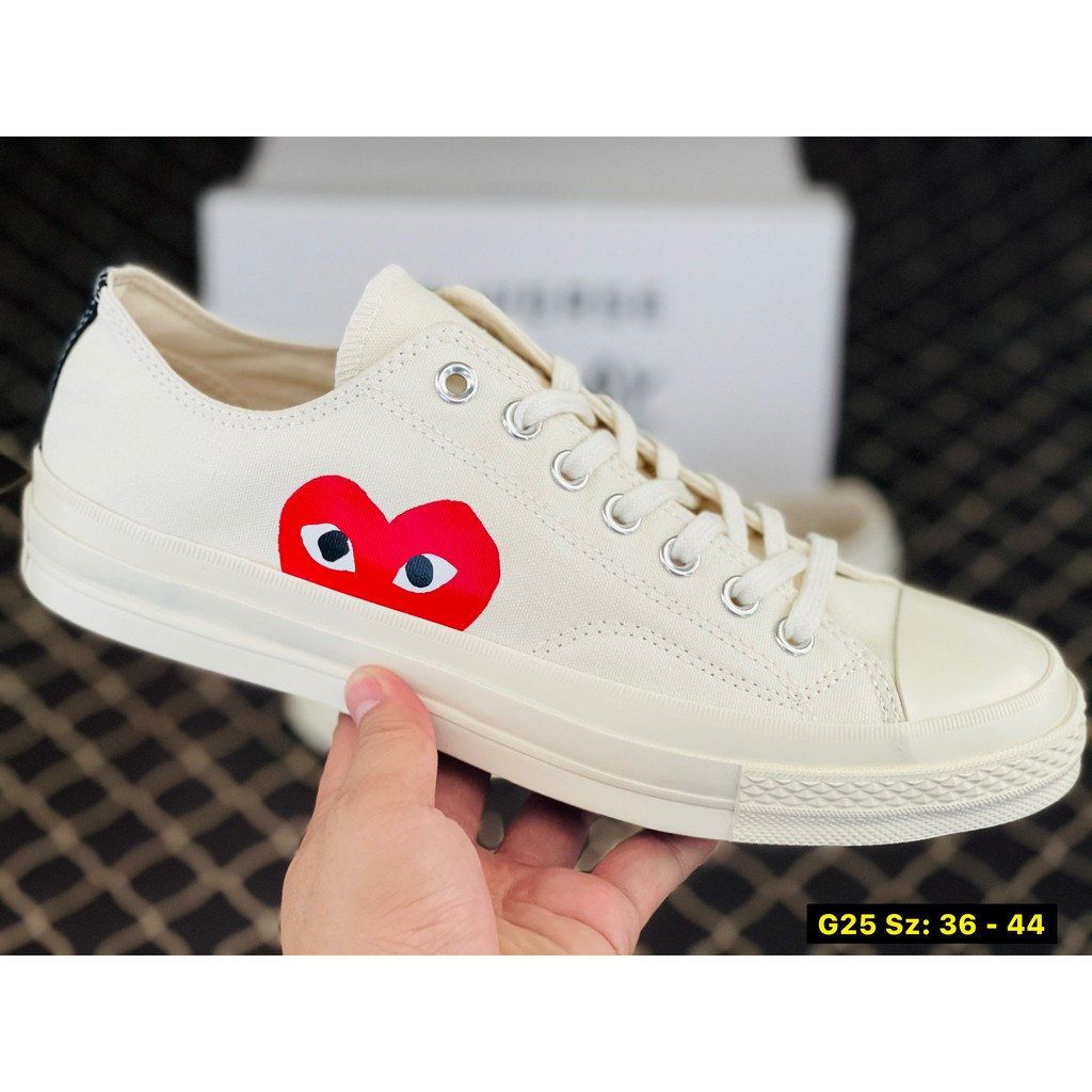 CONVERSE CHUCK TAYLOR ALL STAR 70 x COMME DES GARCONS PLAY SIZE.36-44 *white* (พร้อมกล่อง) ร รองเท้
