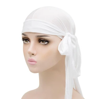 Osier1 Silk Durag, ผ้าพันหัว Pre-Tied ยืดหยุ่น, แฟชั่นปรับผู้ชายผู้หญิง Breathable Head Wrap