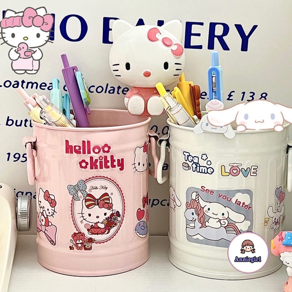 SANRIO Ins ถังเก็บเครื่องสําอาง ปากกา ลายการ์ตูนซานริโอ้ จุของได้เยอะ สําหรับนักเรียน