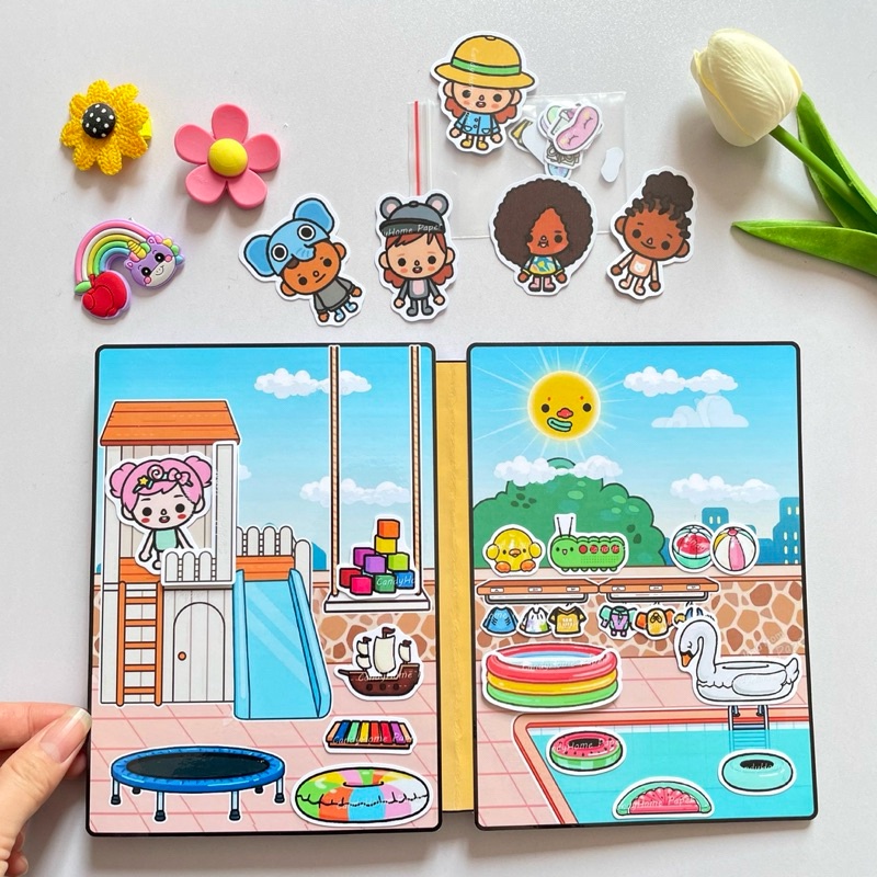 หนังสือ Toca Life World เงียบสงบ Toca Boca โรงละครเด็ก 2 toca boca กระดาษ ของเล่น ของเล่นน่ารักน่ารัก หนังสือไร้เสียง บ้านตุ๊กตา คุโรมิ บ้านตุ๊กตา diy ประกอบเอง ของเล่นแฮนด์เมด หนังสือdiy พัดลมดูดอากาศ คีย์บอร์ดไร้สาย เสียงเงียบ หนังสือแฮนด์เมด kuromi