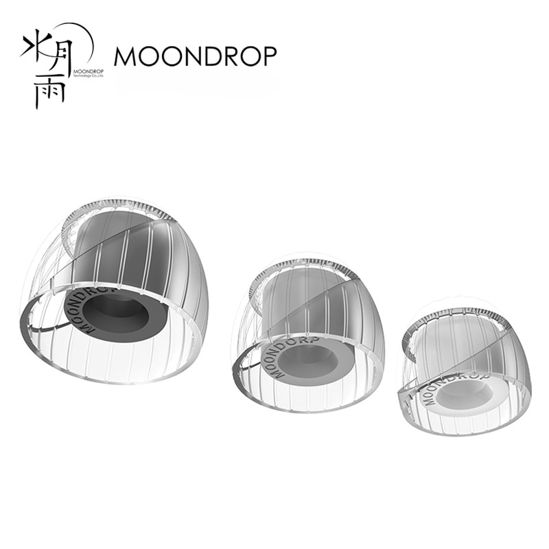 เคล็ดลับฤดูใบไม้ผลิ MoonDrop สายนําคลื่นอะคูสติก + โครงสร้างรองรับคู่หูฟังซิลิโคนหู MoonDrop Kato(3 คู่)