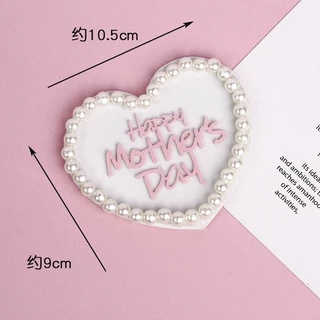 Pink Pearl Love Happy Mothers Day ตกแต่งเค้กวันแม่ ท็อปเปอร์ตกแต่งเค้กวันสตรี
