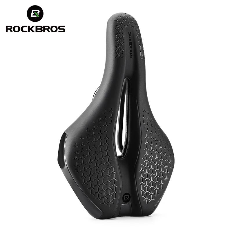 Rockbros อานเบาะนั่งหนัง PU กลวง ระบายอากาศ กันกระแทก กันลื่น น้ําหนักเบา สําหรับรถจักรยานเสือภูเขา