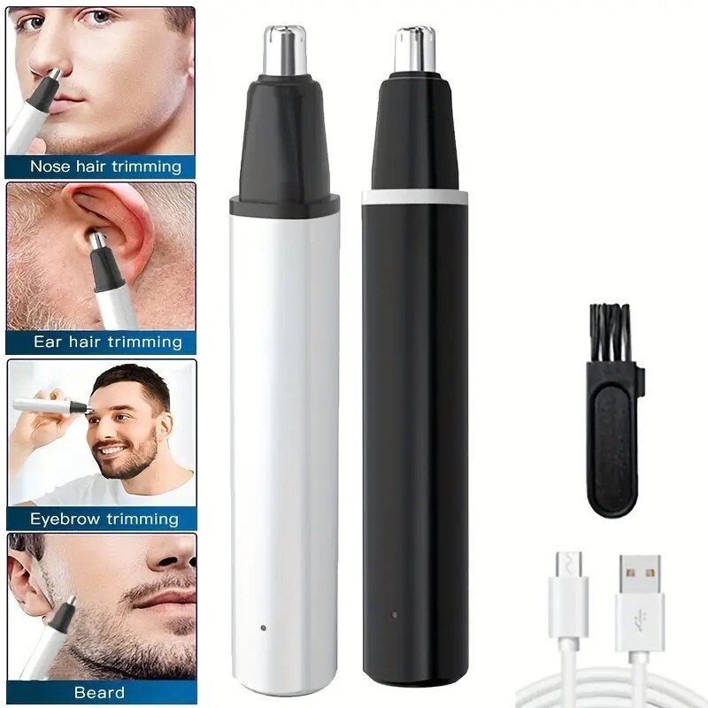 เครื่องตัดขนจมูก ชาร์จUSB Nose Hair Trimmer เครื่องเล็มขนจมูกไฟฟ้าแบบพกพา  เครื่องตัดขนจมูกขนาดเล็ก 