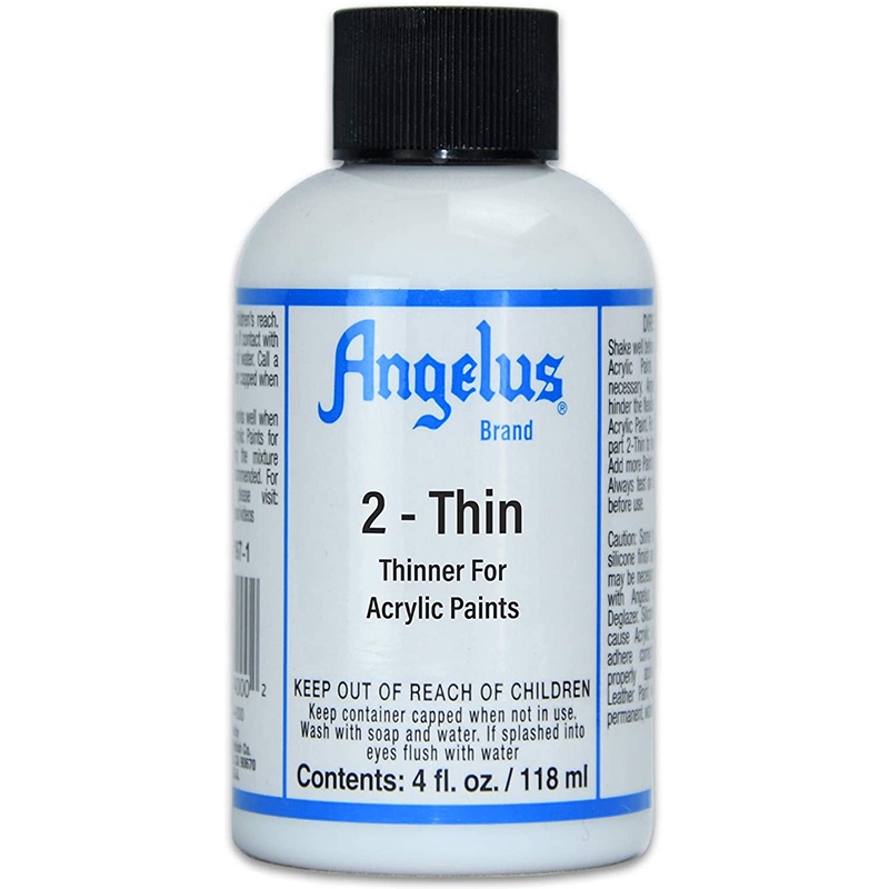 Angelus 2-thin Reduces Viscosity of Leather Paint for Air Brushing