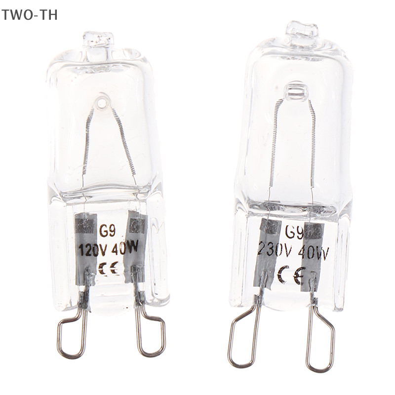 Two-th ใหม่ หลอดไฟเตาอบ 40W G9 120V 230V ทนความร้อนสูง 1 ชิ้น