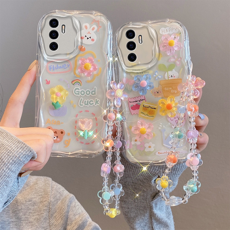 เคส Vivo V23E 4G 5G เคส Vivo Y75 4G เคสใช้งานร่วมกับโปร่งใสน่ารักการ์ตูนครีมขอบซิลิโคนอ่อนนุ่มเคสโทรศัพท์ TYGZ2