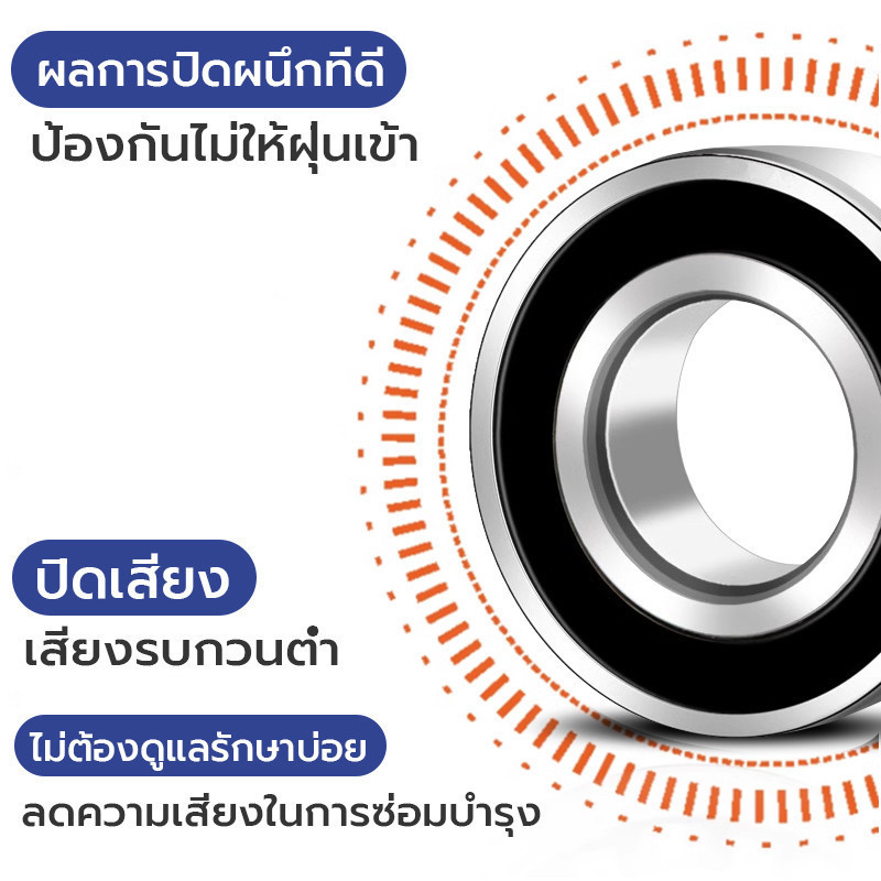 ตลับลูกปืนเม็ดกลมร่องลึก หลายขนาด แบริ่ง ฝายาง 2 ข้าง รองรับความเร็วรอบจัดและทนความร้อนสูง แข็งแรงทนทาน ราคา ถูกที่สุด ดีลบีเคเค แกลเลอรีภาพที่ 2
