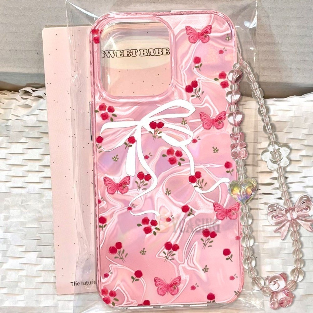 สีชมพูโบว์สําหรับOPPO A3X A60 A18 A38 17 A16 A16K A16E A15 A15S A5S A78 A58 A57 AA3S A12E A12 F9 A31