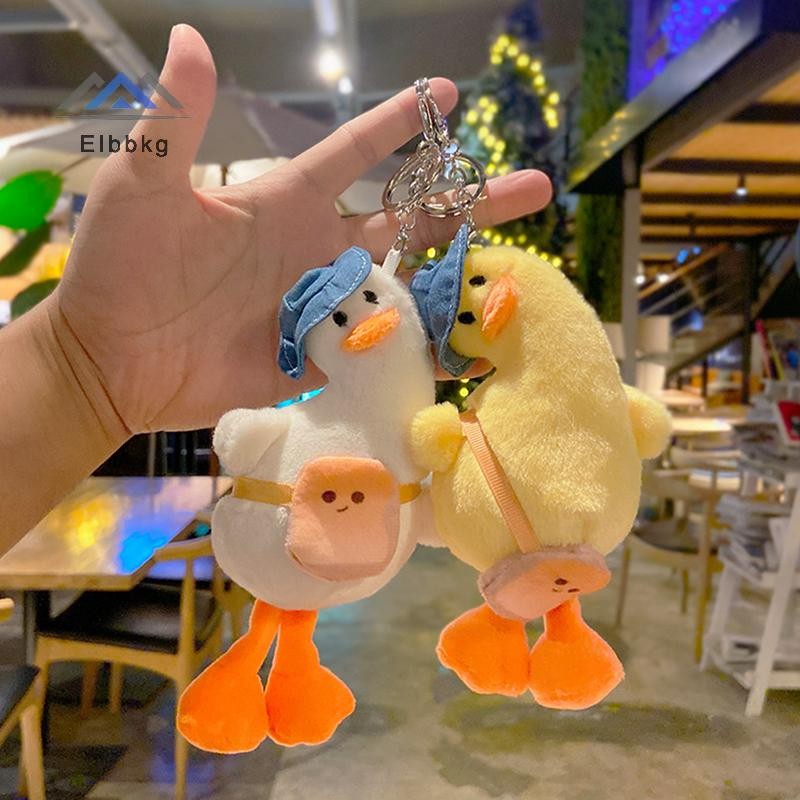 Eibbkg น่ารักตุ๊กตาพวงกุญแจผู้หญิงตุ๊กตาพวงกุญแจการ์ตูนน่ารักเป็ดกระเป๋าอุปกรณ์เสริมน่ารักตุ๊กตาเด็กผู้หญิงคู่พวงกุญแจคนรักจี้ขาย