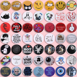 100รูปแบบรอบจานดีบุกป้ายคอลเลกชันการ์ตูนข้อความน่ารักแมวเข็ม…