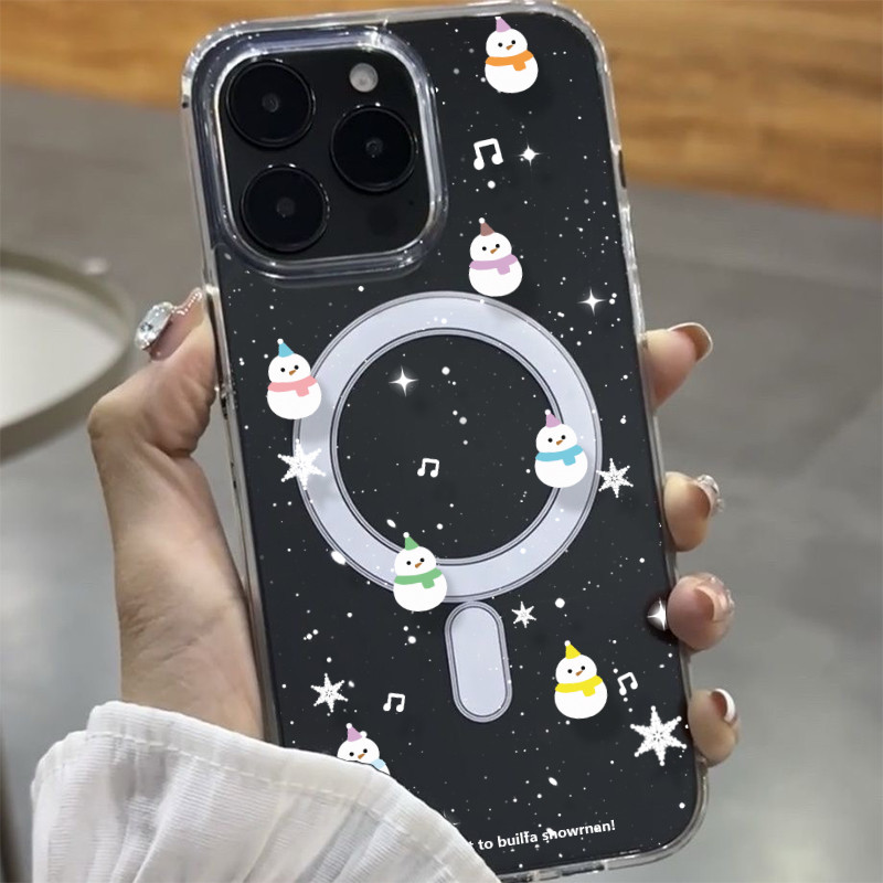 🦋GOOD🦋แม่เหล็ก เคสใสกันกระแทก เคสสําหรับไอโฟน 11 เคสชาร์ได้ สำหรับ IPhone 13 15 7Plus 14 12 11 Pro MAX 8 7 Plus 16 xsmax