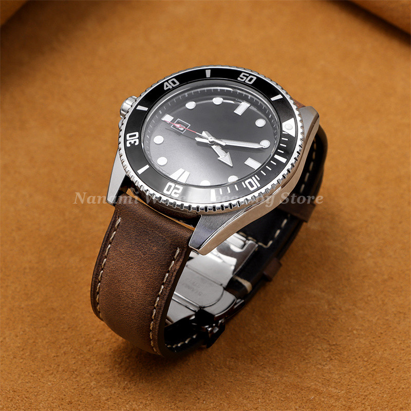 Retro Cowhide Quick Release สายนาฬิกา 14 มม.16 มม.18 มม.20 มม.22 มม.24 มม.หนังแท้หัวเข็มขัดผีเสื้อ Watchband ผู้ชายผู้หญิงธุรกิจสร้อยข้อมือเข็มขัด
