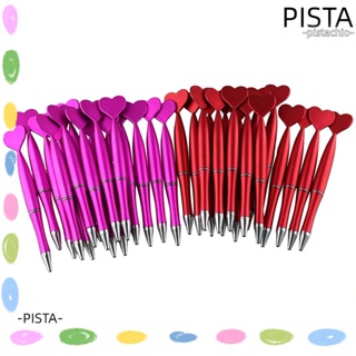 Pista ปากกาลูกลื่น หมึกเจล สีแดงกุหลาบ สีดํา รูปหัวใจ 1 มม. สําหรับปาร์ตี้วาเลนไทน์