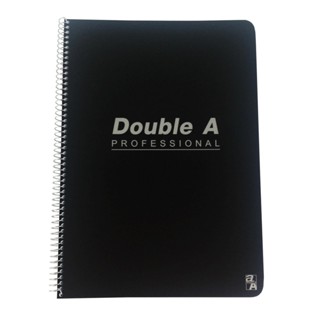 Double A สมุดสันห่วง A5 70แกรม (40แผ่น) ดำ   Professional