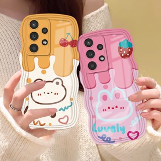 เคสโทรศัพท์มือถือ TPU ลายการ์ตูนหมี และกระต่าย สําหรับ Samsung A24 A14 A04 A04E M23 A13 A03S A53 A73 A33 A02 A50S A30S A23 A22 A21S A12 A02S A11 A51 A30 A52 M12 A71 A53