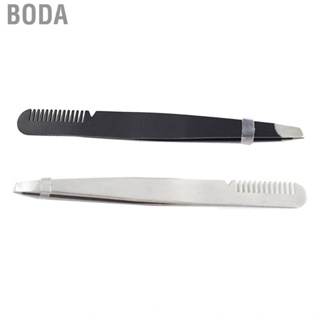 Boda Slant Tip Eyebrow Tweezers  Portable Smooth Ergonomic Safe Stainless Steel Multi Purpose for Beautician Beauty Salon