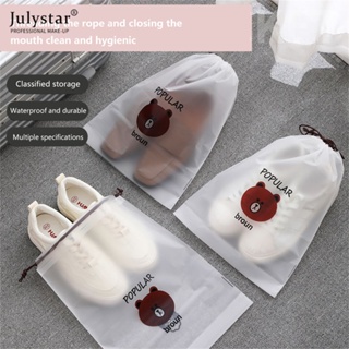 JULYSTAR หมีใสกระเป๋าเดินทางกรณีแต่งหน้าอาบน้ำออแกไนเซอร์จัดเก็บกระเป๋า