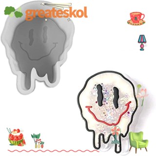 Greateskol แม่พิมพ์ซิลิโคน รูปใบหน้าหลอมเหลว สีขาว ขนาด 10.8*8 ซม. สําหรับตกแต่งรถยนต์