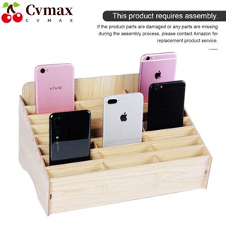 Cvmax กล่องลิ้นชักไม้ 24 ช่อง สําหรับเก็บโทรศัพท์ ตั้งโต๊ะ ออฟฟิศ