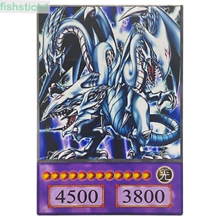 Fishstick1 การ์ด ลายการ์ตูนอนิเมะ Obelisk Slifer Ra Blue Eyes Dark Magician Yu-Gi-Oh สไตล์คลาสสิก DIY สําหรับเด็ก 100 ชิ้น