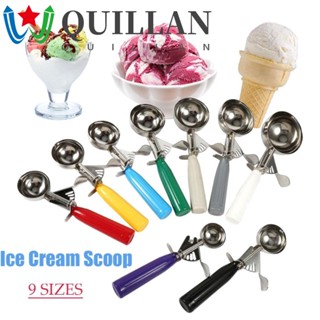 Quillan ที่ตักไอศกรีม เนื้อสัตว์ บอล 9 ขนาด คุกกี้ ผลไม้ แป้งโดว์ เครื่องตัดส่วนอาหาร