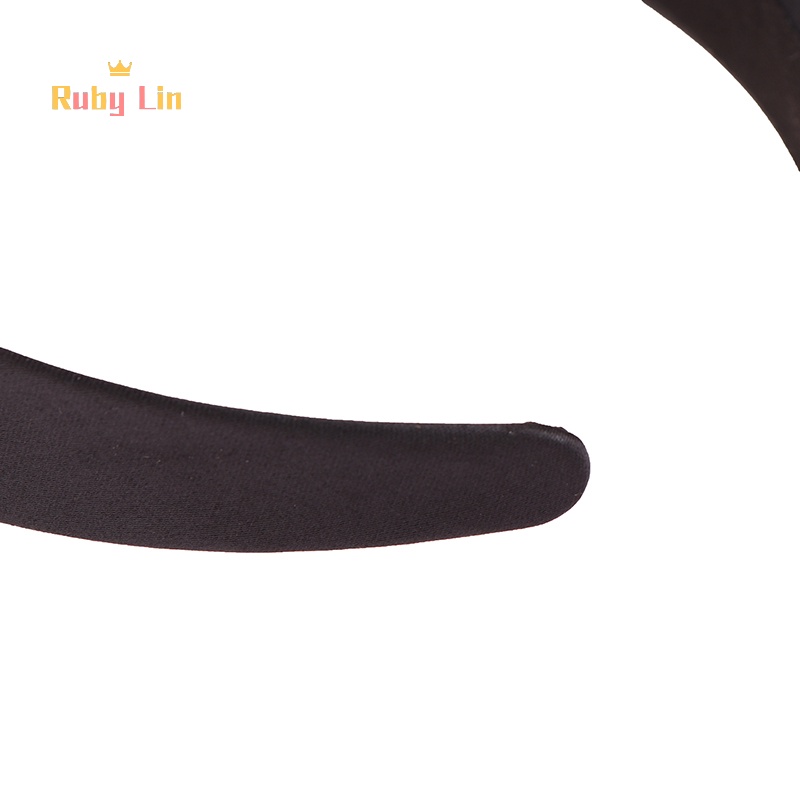 Ruby Lin มินิมอล ที่คาดผมสีดํา สีพื้น กันลื่น ที่คาดผม สําหรับเด็กผู้หญิง DIY ที่คาดผม เครื่องประดับผม ดี