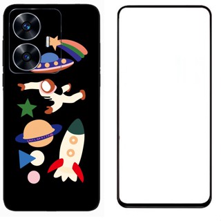 เคส Realme C55 Narzo N55 เคสโทรศัพท์ ลายแฟชั่น พร้อมฟิล์มกระจกนิรภัย