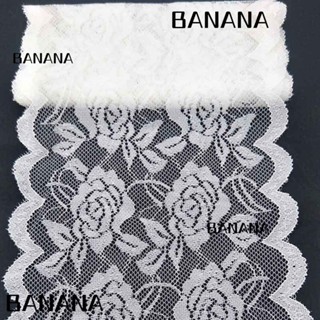 Banana1 ริบบิ้นผ้าลูกไม้ ปักลายดอกกุหลาบ 11 หลา สีขาว 6 นิ้ว สําหรับเย็บตกแต่งโต๊ะ DIY