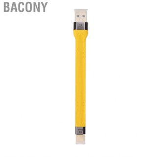 Bacony 13.5cm Short USB A to C Cable Portable Small FPC Flexible PD 100w 5A 10Gbps Fast Charging