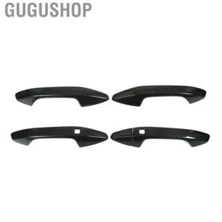 Gugushop Car Exterior Door Handle Cover Pull Out Deformation Proof Carbon Fiber Style Wear Resistant for