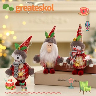 Greateskol จี้แขวนต้นคริสต์มาส รูปซานตาคลอส สโนว์แมน น้ําหนักเบา 2 ชิ้น