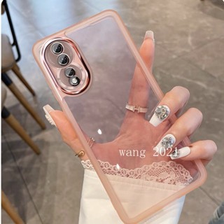 เคสโทรศัพท์มือถือแบบนิ่ม ใส กันรอยเลนส์กล้อง สีพื้น สําหรับ Honor90 Honor 70 90 Lite X9a X9 5G 2023