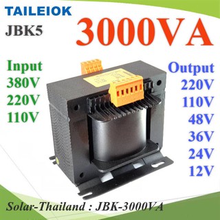 3000VA หม้อแปลงไฟ JBK5 ไฟเข้า AC 380V 220V 110V ไฟออก 12V 24V 36V 48V 110V 220 รุ่น JBK-3000VA