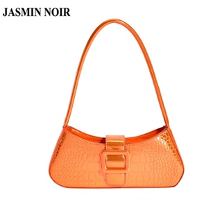 Jasmin NOIR สิทธิบัตร หนังจระเข้ รูปแบบ ผู้หญิง กระเป๋าสะพายไหล่ กระเป๋าถือ กระเป๋าสะพายข้าง