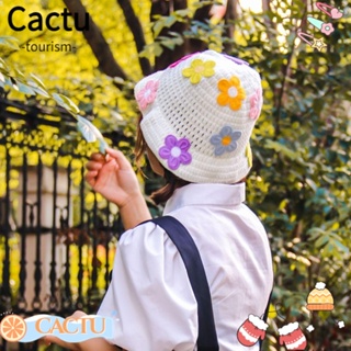 Cactu หมวกบักเก็ต แฮนด์เมด สไตล์ชาวประมง แฟชั่นฤดูใบไม้ผลิ และฤดูร้อน