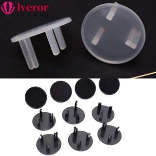 Lveror UK ฝาครอบปลั๊กไฟ ทรงกลม สีดํา เพื่อความปลอดภัย สําหรับเด็ก