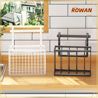 Rowans ตะกร้าประตูตู้ เหล็กคาร์บอน ทรงสี่เหลี่ยม สีดํา สีขาว สําหรับเก็บของใช้ในครัวเรือน