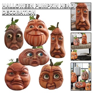 Halloween Pumpkin Figurines Resin Ornaments for Home Outdoor Garden Decorations