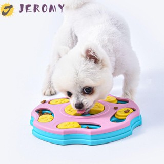 Jeromy ชามให้อาหารสัตว์เลี้ยง แบบพลาสติก กันลื่น สีชมพู สีฟ้า สําหรับสุนัข