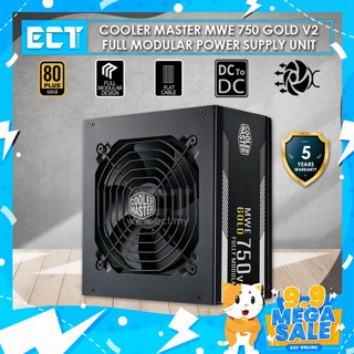 Cooler Master MWE 750 Gold V2 750W 80 Plus โมดูลาร์พาวเวอร์ซัพพลาย PC เต็มรูปแบบ PSU (MPE-7501-AFAAG-UK)