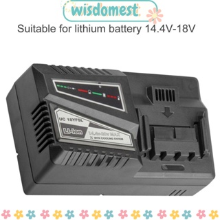 WISDOMEST อะแดปเตอร์ชาร์จแบตเตอรี่ Li-ion แบบพกพา สําหรับแบตเตอรี่ Hitachi 14.4V 18V