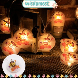 WISDOMEST สายไฟ LED 10 ดวง รูปฟักทอง โครงกระดูก สําหรับตกแต่งปาร์ตี้ฮาโลวีน 2022