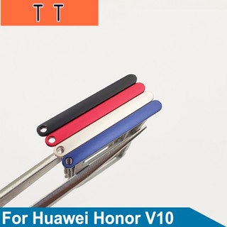  ถาดซิมการ์ดนาโน SD MicroSD สีดํา แดง น้ําเงิน ทอง สําหรับ Huawei Honor V10 BKL-AL20