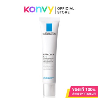 La Roche Posay Effaclar K+ 40ml ลา โรช โพเซย์ ครีมลดปัญหาสิวอุดตัน ผลัดเซลล์ผิว คุมมัน สำหรับผิวผสม ผิวมัน.